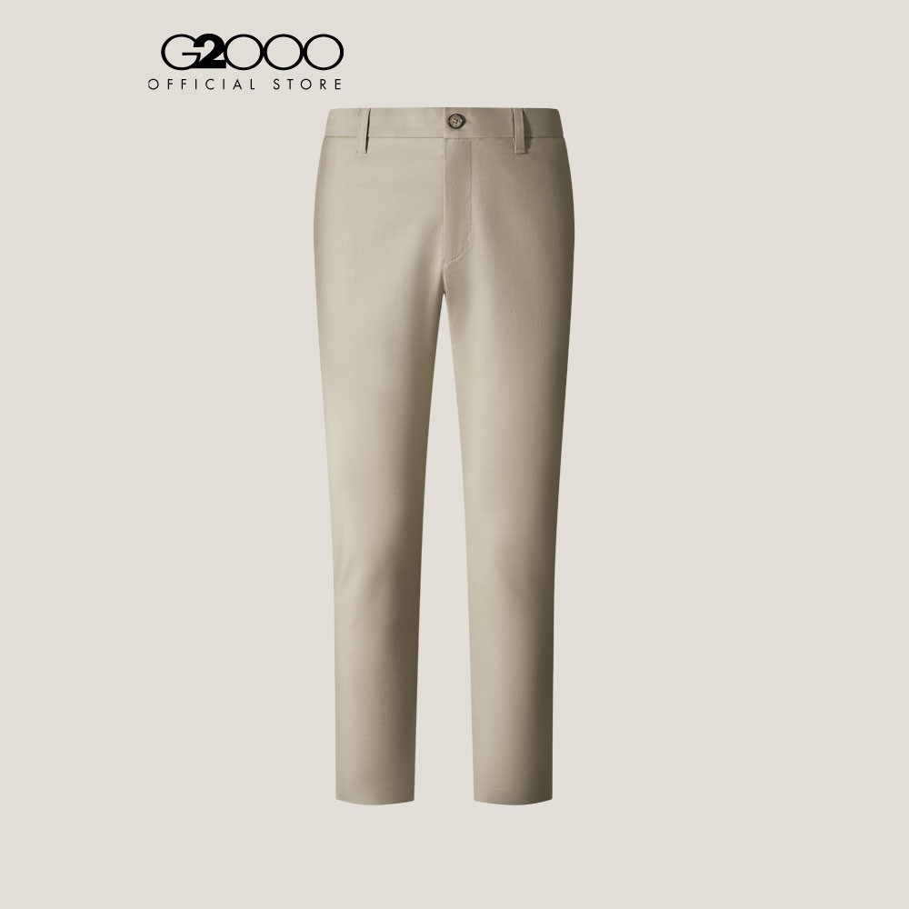 G2000 กางเกงขายาวแบบลำลองสำหรับผู้ชาย Slim Tapered Fit รุ่น 5116100712 BEIGE