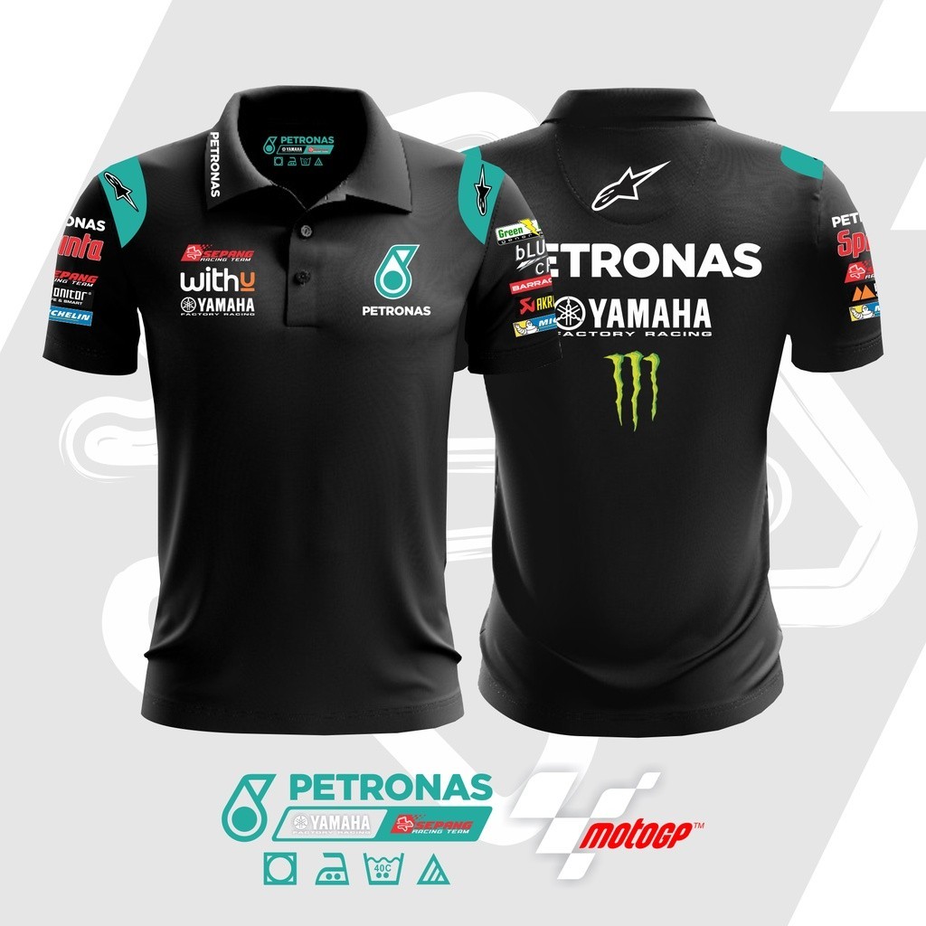 เสื้อโปโล Petronas SRT 2021 MotoGP เสื้อเชิ้ตผู้ชายพรีเมี่ยม