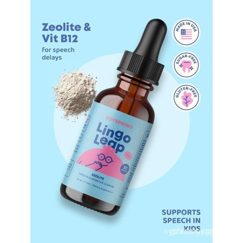 JoySpring LingoLeap for Kids - Zeolite Drops with B Vitamins - Support Speech Learning