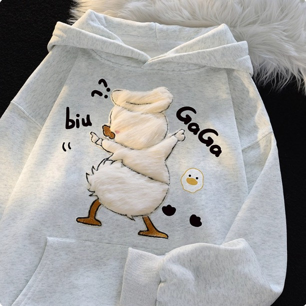 (จัดส่งตลอด 24 ชั่วโมง）OOOK 2025 เกาหลี เสื้อผู้หญิง  Hoodie คอกลม รุ่นกว้างสไตล์แฟชั่น  เสื้อแขนยาว #17 - รูปที่ 6