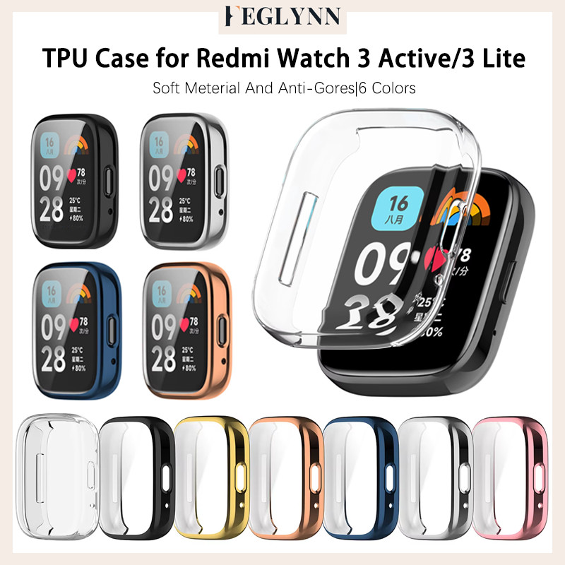 กรณีป้องกัน TPU อ่อน for for Xiaomi Redmi Watch 3 Active กรณีปกป้องหน้าจอด้วยฟิล์ม for Smartwatch Redmi Watch 3 Lite