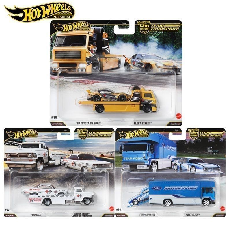 Hot Wheels hotwheels การขนส่ง Fleet FLF56 โมเดลโลหะผสมจําลอง Benz