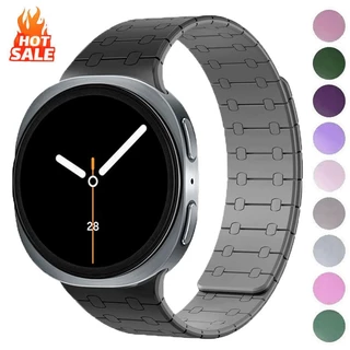 กีฬาซิลิโคนสําหรับ Samsung Galaxy Watch 8 44 มม.40 มม.สร้อยข้อมือแม่เหล็กสําหรับ Samsung Galaxy Watch 8 คลาสสิก 46 มม.Correa