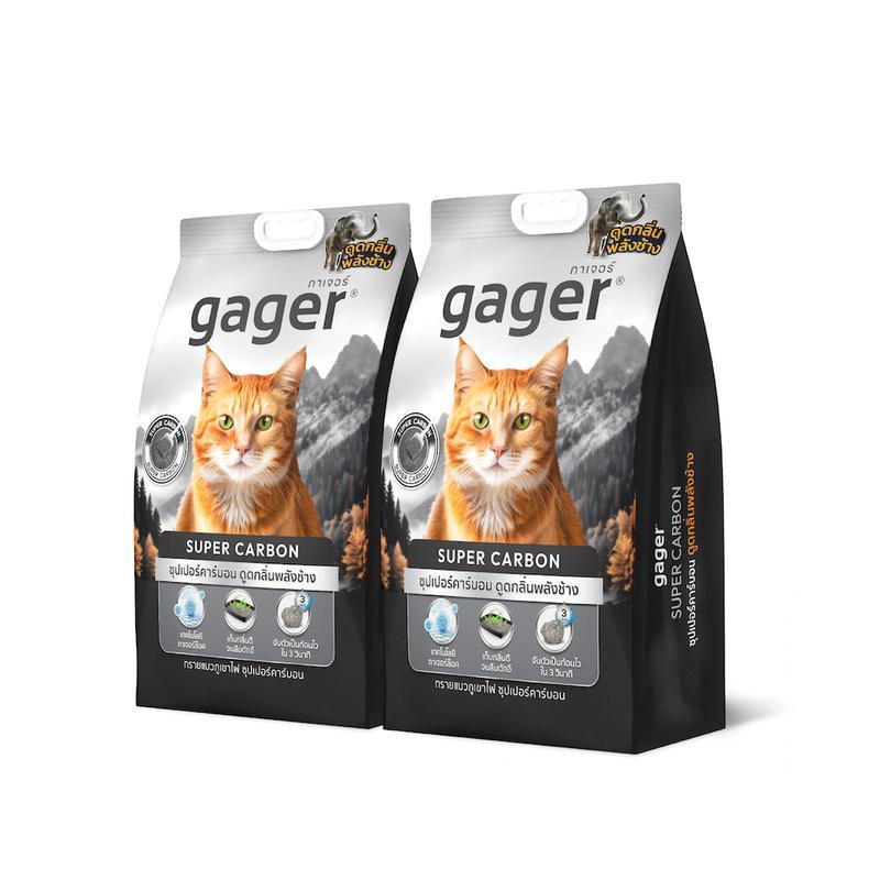 Gager ทรายแมวภูเขาไฟ ดูดกลิ่นพลังช้าง สูตรซุปเปอร์คาร์บอน คุ้มกว่าเดิม ทรายแมวกาเจอร์ ทรายภูเขาไฟ (7