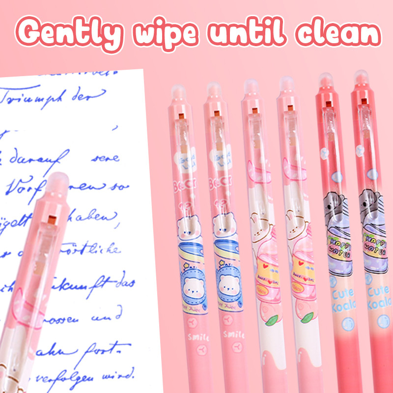 มีสินค้าพร้อมส่งในประเทศไทย   ปากกาลบได้ หมึกสีน้ำเงิน 0.5 มม. แบบกด แห้งเร็ว เครื่องเขียนนักเรียน แพ็ค 12 ด้าม ราคา ถูกที่สุด ดีลบีเคเค แกลเลอรีภาพที่ 5
