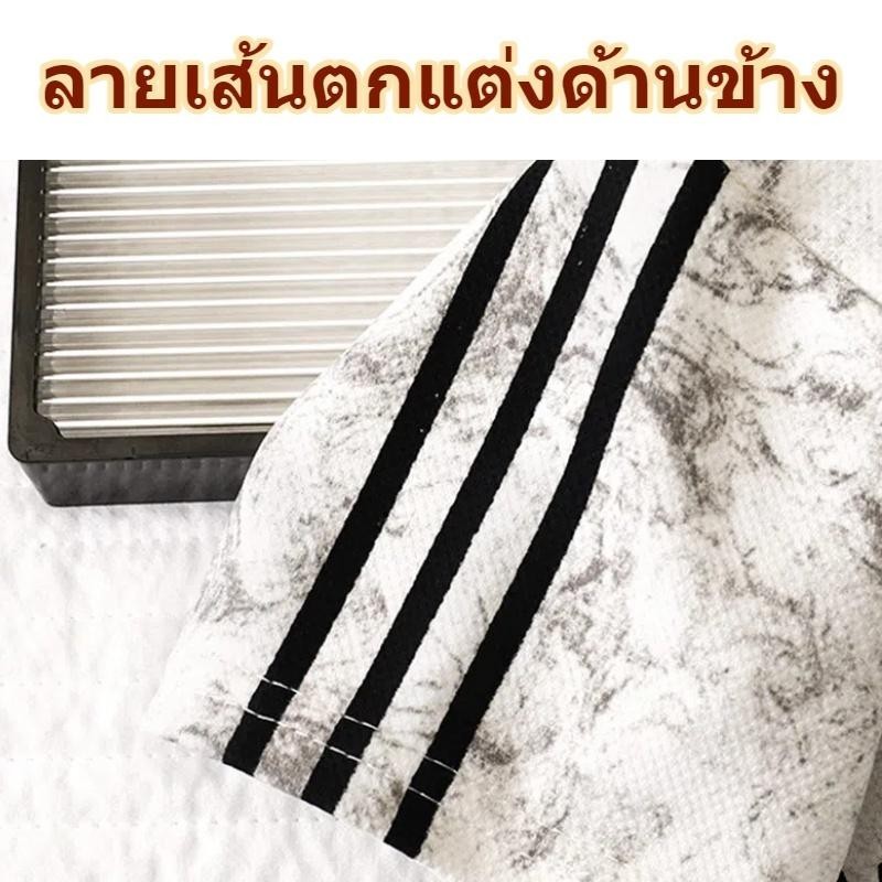 ชุดวอร์มเด็กชาย เสื้อแขนสั้น และกางเกงขาสั้น เนื้อผ้าระบายอากาศได้ดี เย็นสบาย ไอเทมสุดชิคสไตล์เกาหลีสำหรับหน้าร้อน - รูปที่ 4