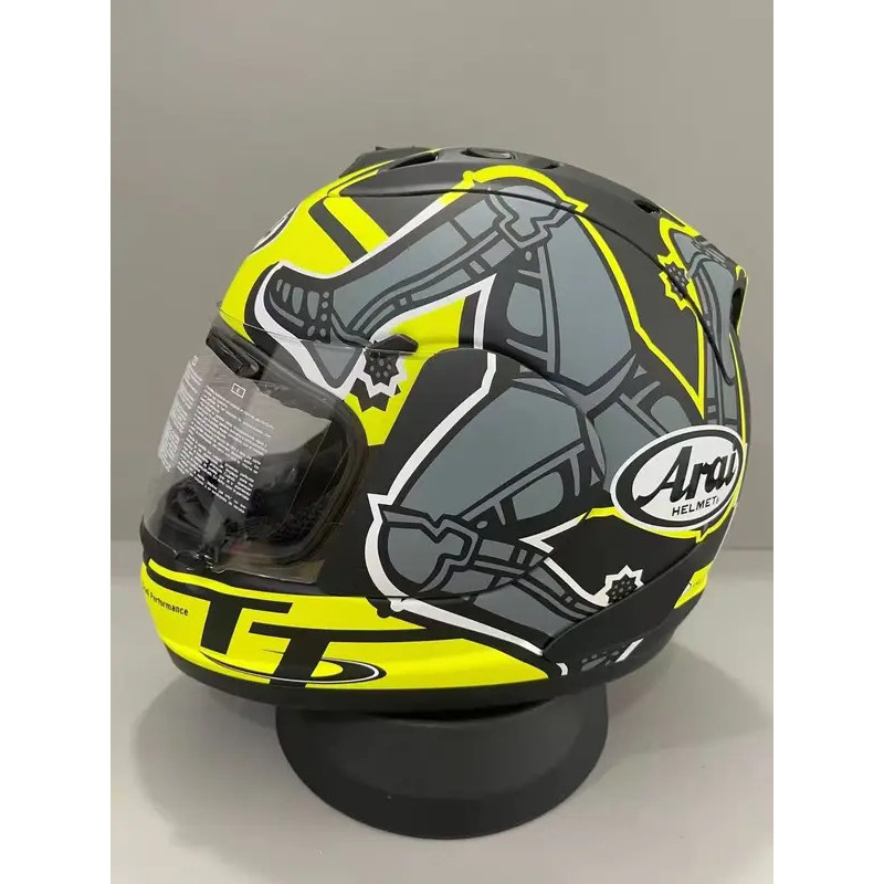 2025NEWFull Face หมวกกันน็อคมอเตอร์ไซค์ RX7X RR5 สีเหลือง ile of man TT หมวกกันน็อคขี่ Motocross Rac