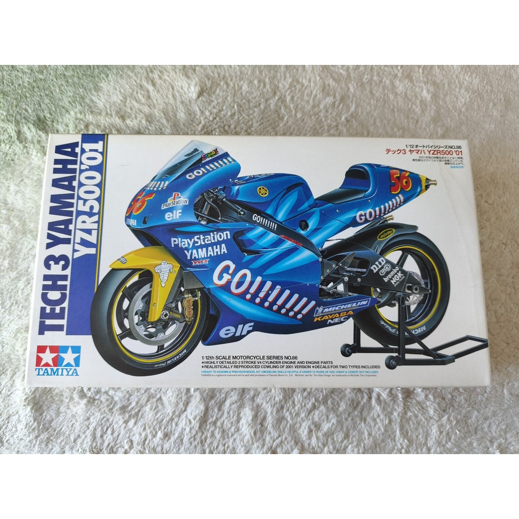 Tamiya 14086 Yamaha YZR500 tech3 Fleet 01 สไตล์ 1/12 ยี่ห้อใหม่ยังไม่ได้เปิดสติกเกอร์น้ํา As Shown จ