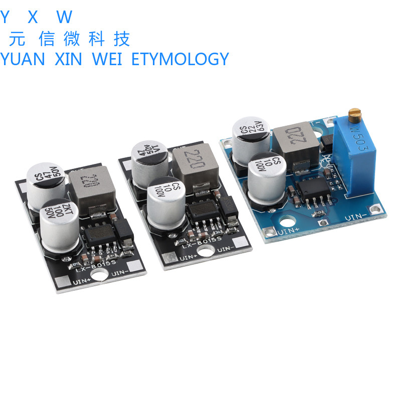 LX8015 DC-DC Buck Power โมดูล 1.5A โมดูลควบคุมแรงดันไฟฟ้า 5/9/12/24V เอาต์พุตปรับแรงดันไฟฟ้า