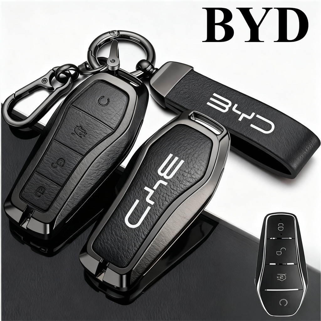 โลหะผสมรถ Key Case ฝาครอบ for BYD Seal Dolphin Atto 3 Sealion 06 Sealion 07 Han Tang Remote Fob ผู้ถือพวงกุญแจอุปกรณ์เสริม