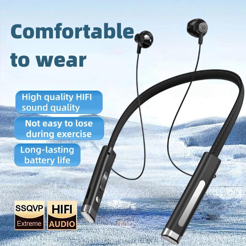 A3 หูฟังไร้สาย หูฟังบลูทูธV5.3 หูฟัง คล้องคอ เสียงดี เบสแน่น sport wireless earphones