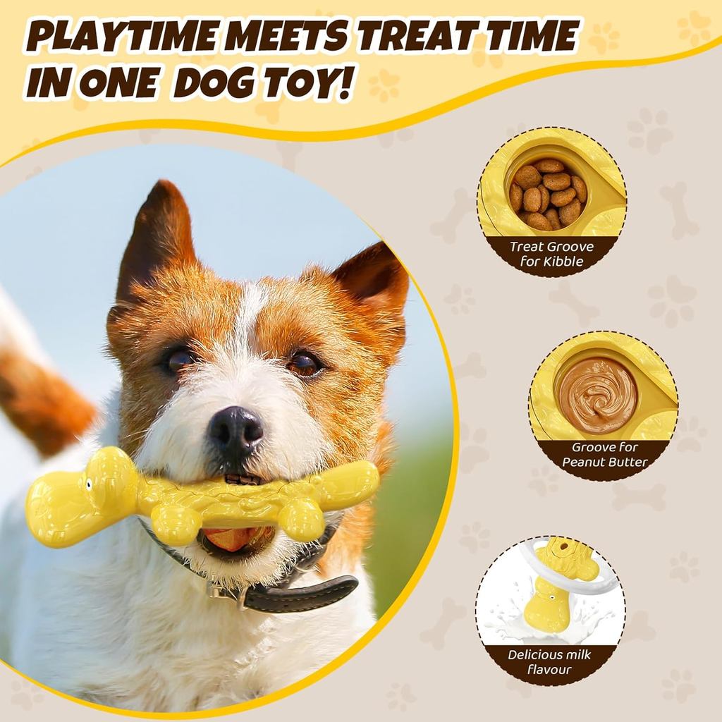 Dog Toys for Aggressive Chewers: Tough Upgraded Bully Stick Holder - Indestructible Super Chewers Do