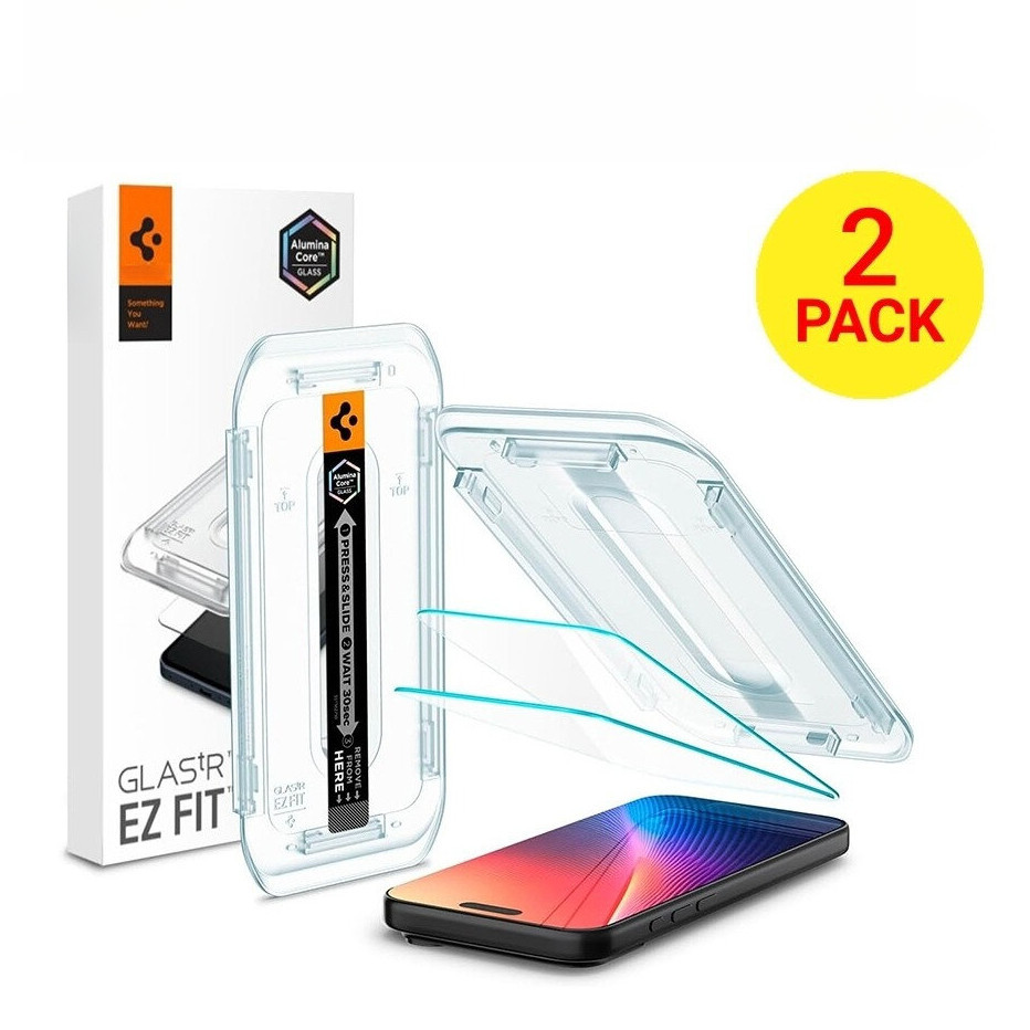 EZ Fit กระจกนิรภัยกันรอยหน้าจอสําหรับ iPhone 17 Pro Max/16 Pro Max - 2 แพ็ค