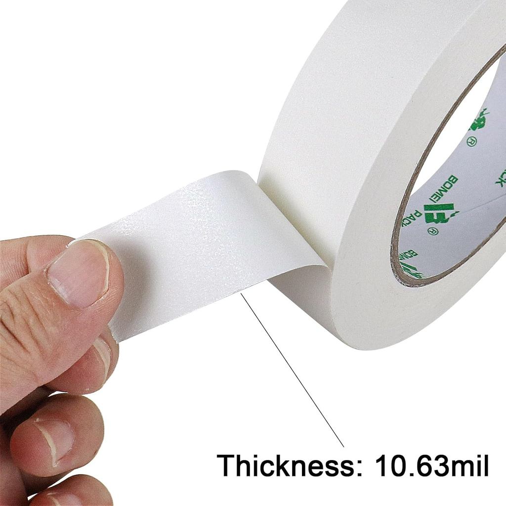 BOMEI PACK White Gaffer Tape, Matte Non-Reflective, 1inch x 30yds No Residue Hand Tear Self-Adhesive