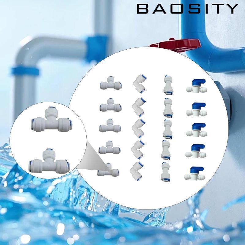 [Baosity] 1/4 นิ้ว Od Quick Connect Push in to Connect บอลวาล์วทดแทน + T + L + i Combe สําหรับข้อต่อ