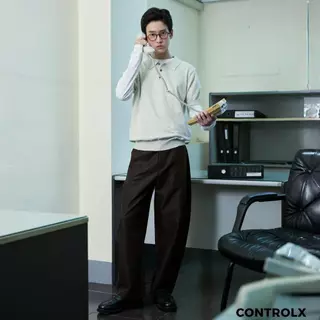 [NEW] CTRLX - กางเกงบาร์เรลทรงโค้ง BARREL CHINO PANTS ผ้าชิโน่คอตตอน ผ้ายืดเล็กน้อย UNISEX รุ่น CORTIS