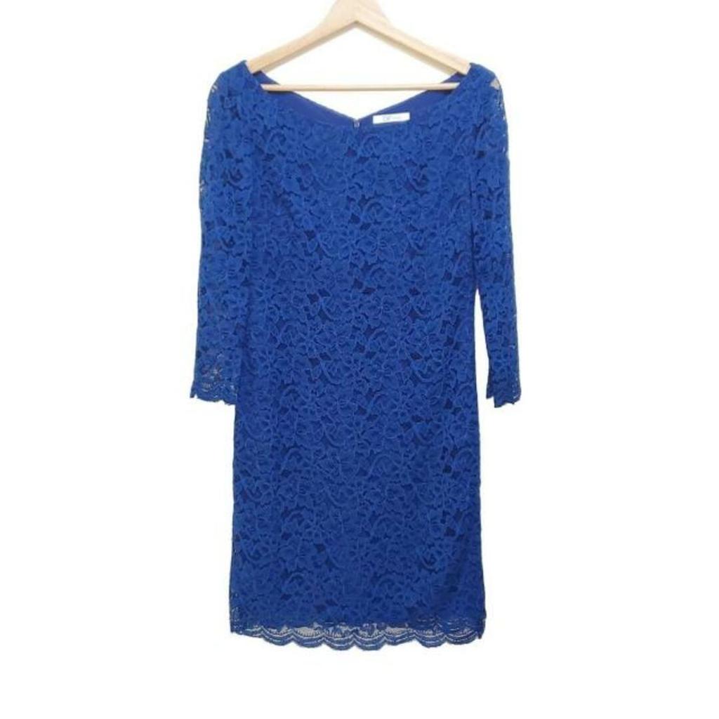 Dvf Studio Diane von Furstenberg Dress Size 4 Knee-length blue Lace Women Direct from Japan Secondha