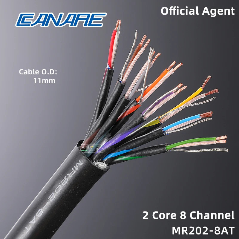 CANARE MR202 2AT 4AT ไมโครโฟนสายบันทึกสตูดิโอสายเคเบิล Sheathed สายไฟ 2 Core XLR Multi-channel Line 