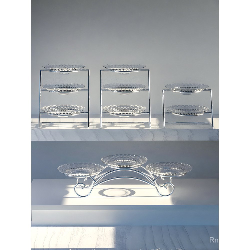 Dim Sum UG73 Pastry เย็นผัก Tea Break ชั้นวางตารางบุฟเฟ่ต์แสดงผลไม้แสดงแผ่นวงเล็บจานผลไม้ชุดแผ่น TEG