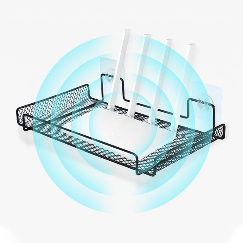 ที่วางเราเตอร์ ชั้นวางติดผนัง ที่วางกล่องไวไฟ ดีไซน์กลวง ไม่ต้องเจาะ - รูปที่ 7