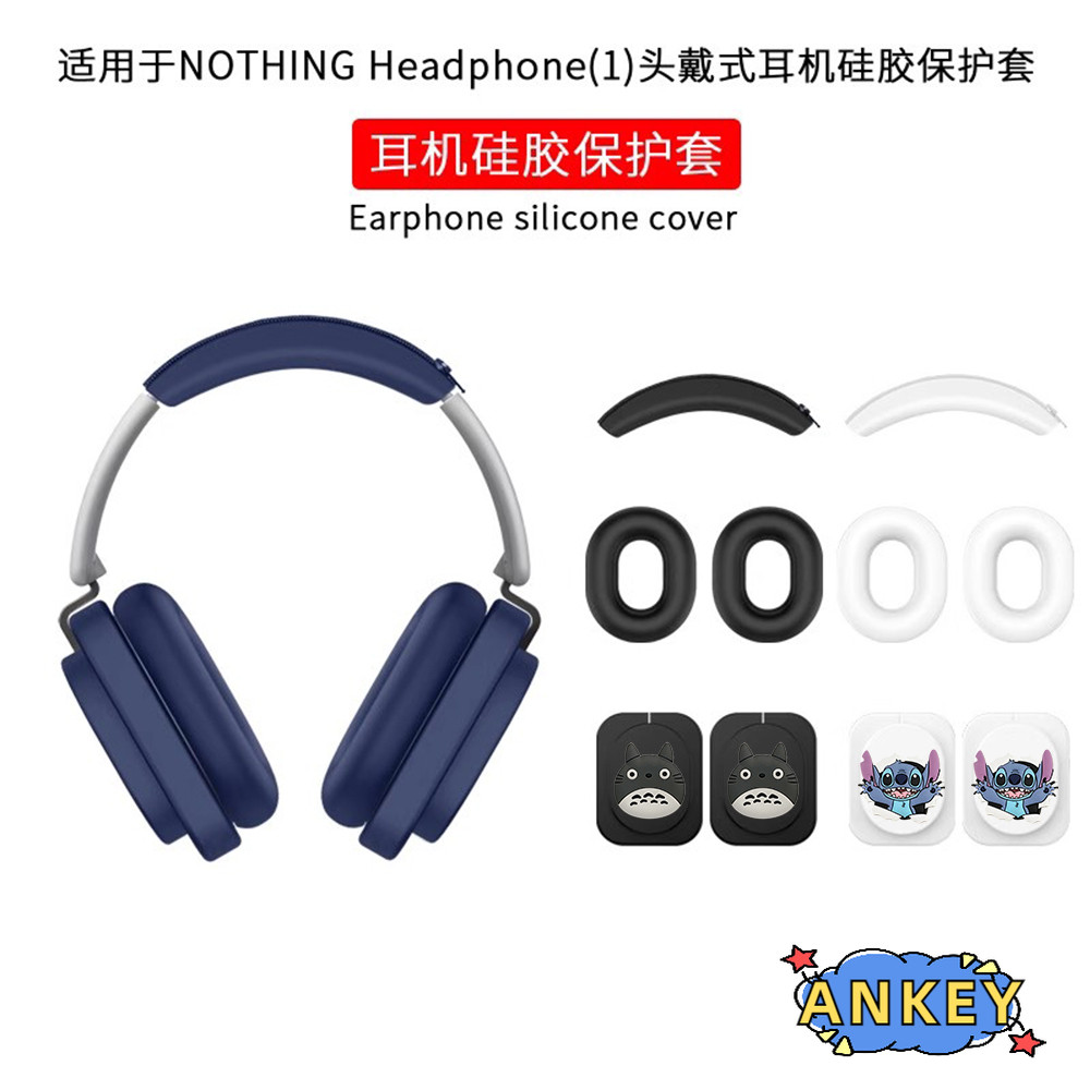 Case for Nothing Headphone (1) Protective silicone Cute Cartoon Covers Bluetooth Earphone Shell Head