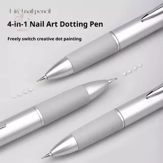 [maybeauty] 4in1 Nail Dotting Pen Nail Art Dotting Tools In ปากกาลูกลื่น Design Nail Art Tip Dot Paint ชุดแต่งเล็บ {TH}