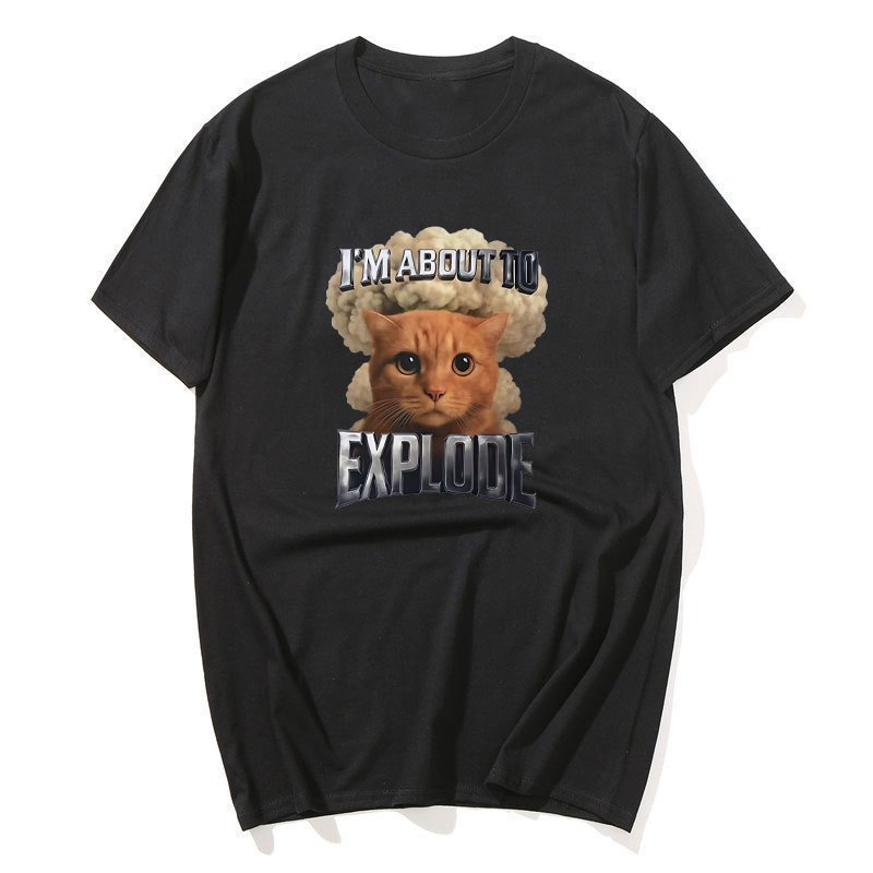 DX2A 2025 ของขวัญวาฟเฟิลสําหรับเพื่อน Vintage Funny Cat Meme กราฟิกเสื้อยืดผู้ชายผู้หญิงฤดูร้อน O-คอ