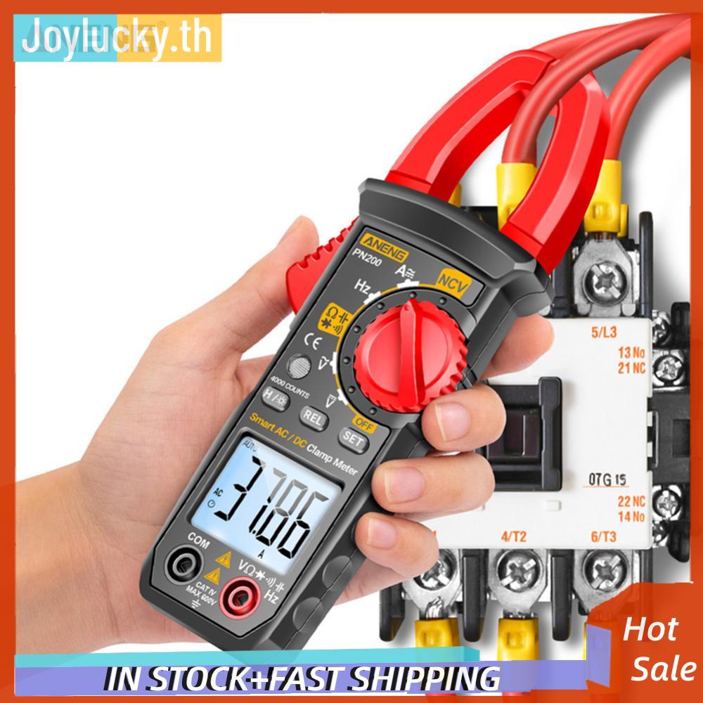 แคลมป์มิเตอร์แบบดิจิตอล 4000 นับแอมป์มิเตอร์มัลติมิเตอร์ Hz Capacitance NCV Ohm Test