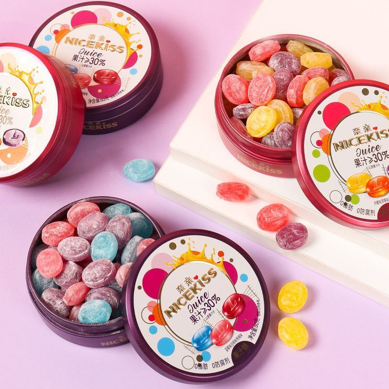 2025 สินค้าใหม่ ลูกอม หลากหลายรสชาติ รสผลไม้รวม กล่องดีบุก ลูกอม น้ําผลไม้ ลูกอม20251110