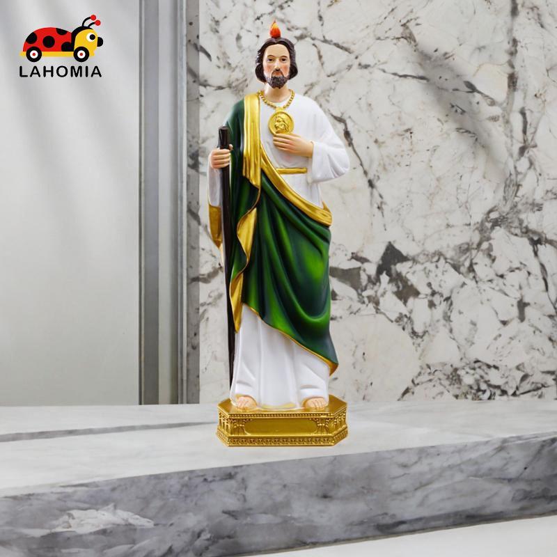 [Lahomia] Saint Jude รูปปั้นเครื่องประดับเรซินงานฝีมือสะสม ST Jude ตุ๊กตาศักดิ์สิทธิ์สําหรับทีวี