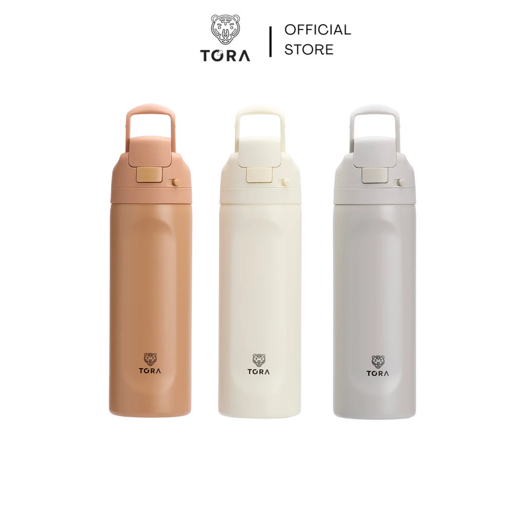 Tora กระบอกน้ำสุญญากาศ สแตนเลส เก็บความร้อนเย็น พร้อมฝาแบบกด รุ่น AW25 ความจุ 750 มล.