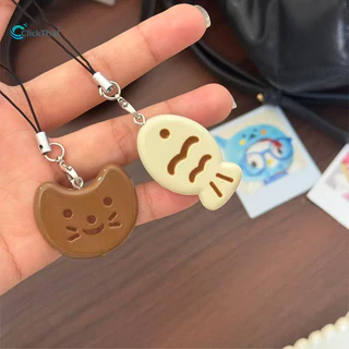 สายห้อยโทรศัพท์ ที่ห้อยกุญแจ Creative Cat Little Fish Phone Chain คู่โทรศัพท์กระเป๋าแฟชั่นจี้