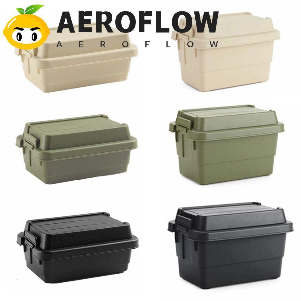 AEROFLOW ชุดเครื่องเทศแคมป์ปิ้ง, พลาสติก 6 ชิ้นขวดใส่เครื่องปรุงกล่องเก็บแคมป์ปิ้ง, ภาชนะเครื่องเทศกลางแจ้งความจุขนาดใหญ่กันน้ําทนทานอุปกรณ์บาร์บีคิวออแกไนเซอร์บาร์บ