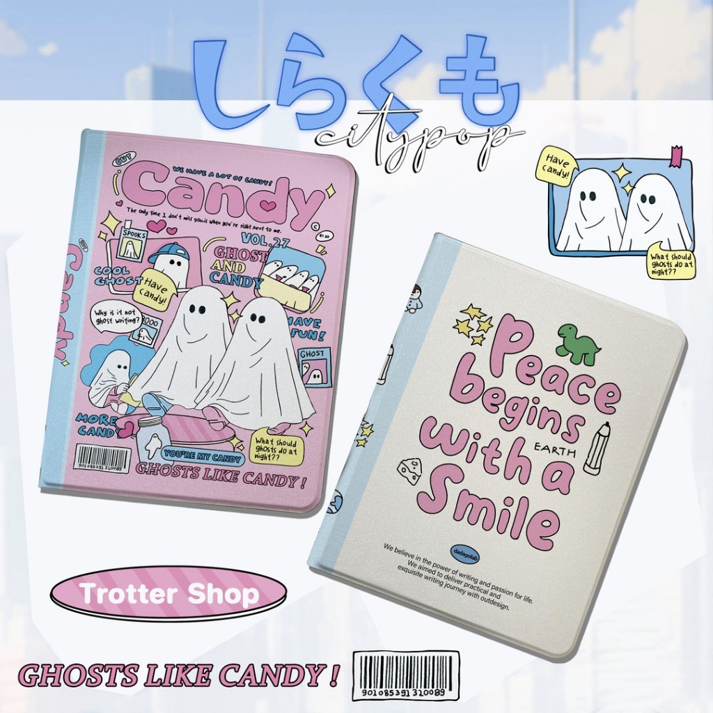 🔥จัดส่งภายใน24ชั่วโมง🔥เคสi FOR Pad Air 7 6 13 pro11 Cute Ghost Air5 10.9 iPad gen9 Pro13 Case iPad G