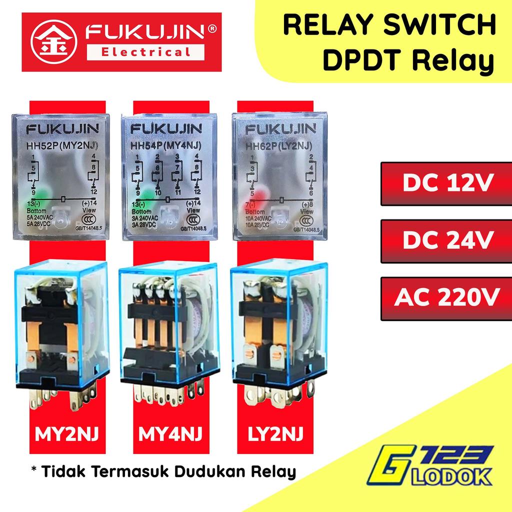 รีเลย์รีเลย์ MY2N MY2-N MY4N MY4 LY2 LY2N PTF08A PYF08A PYF14A HH52P HH62P HH54P 8 14 ขา 12V 24V 220