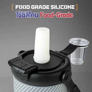 SMAIL แก้วน้ำสแตนเลส 316 800ML เก็บร้อนเย็นได้นาน ฝาปิด Double Lock หลอดกรองในตัว ดีไซน์เรียบ พกพาง่าย