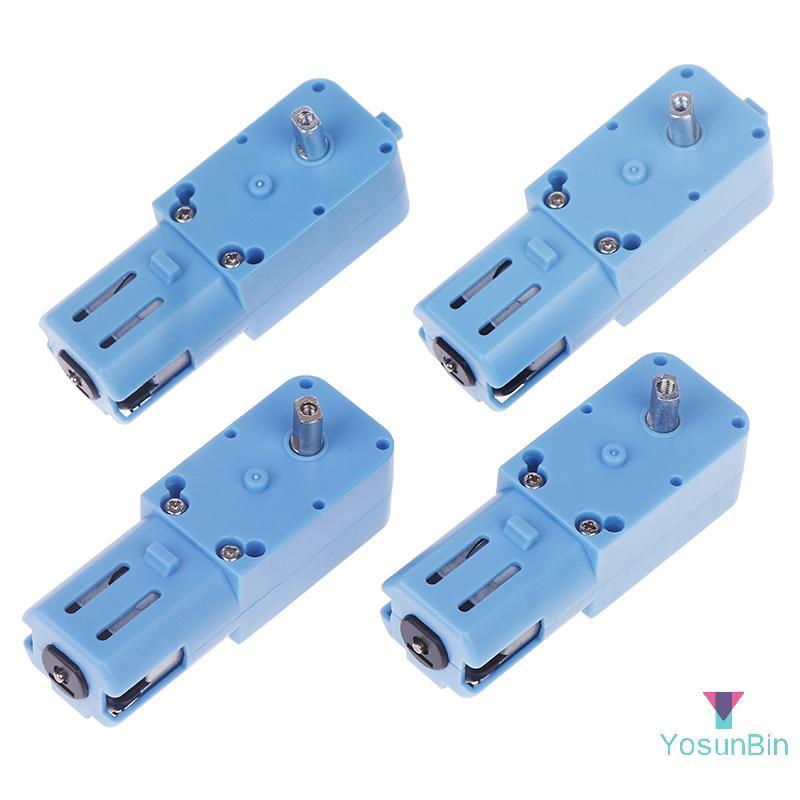YosunBin] DC 3V-6V 1:90 Blue Gear Motor All Metal/Half Metal Single Axis Gear Motor Robot รถอัจฉริยะ