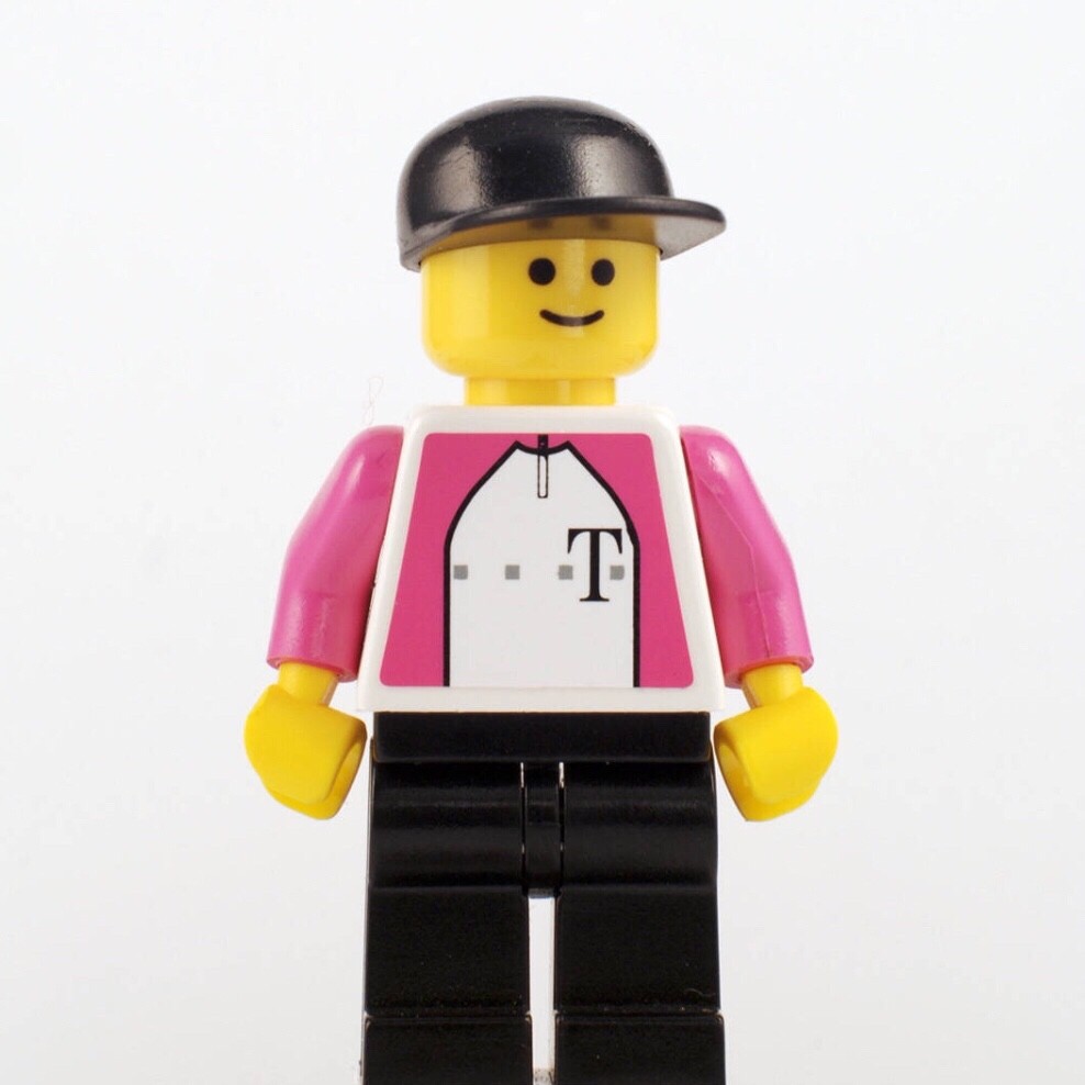 LEGO LEGO German Telecom Bicycle Rider tel001s German Limited Rare Minifigure 2000