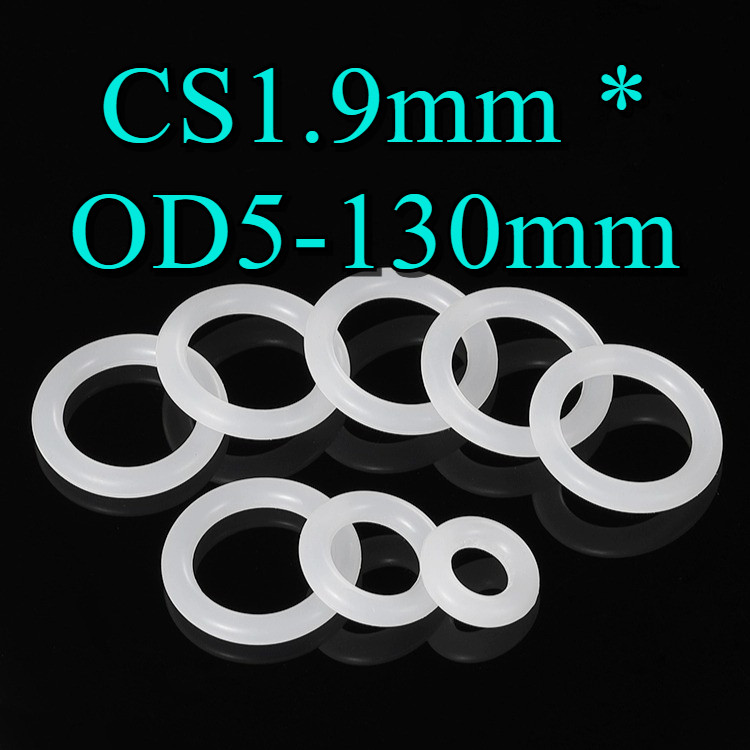 ยางโอริงแดมเปอร์ ชนิดซิลิโคน สีขาว CS1.9 มม.* OD5-130 มม. [N2BL]