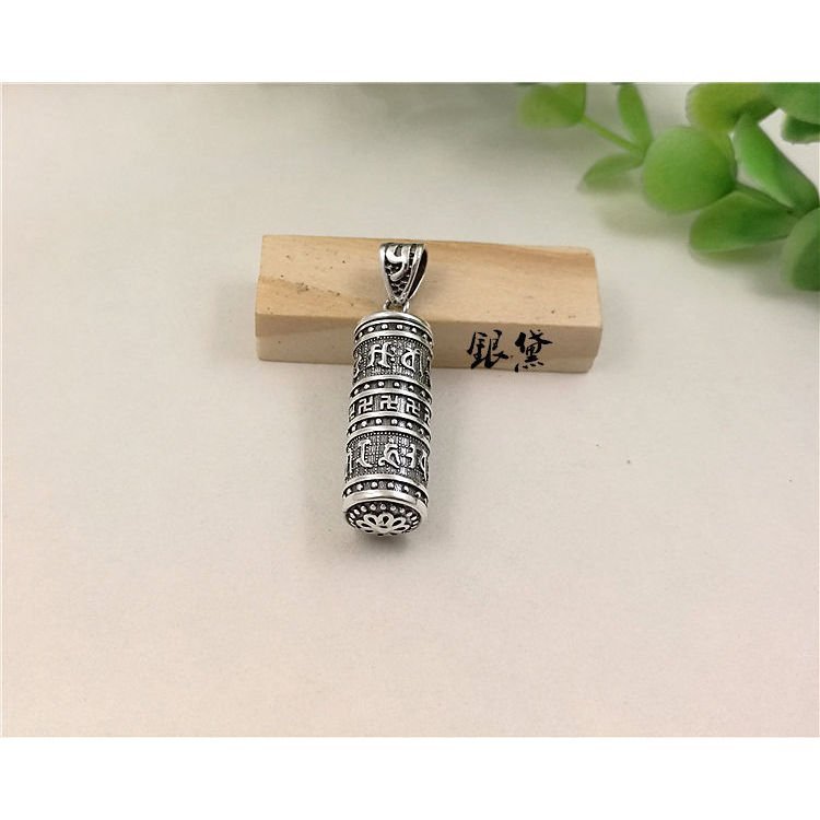 สร้อยคอลูกปัดหกตัวอักษร สไตล์คลาสสิก ทำจากเงินแท้ S925 สำหรับผู้ชายและผู้หญิง มาพร้อมกล่องของขวัญพิเ