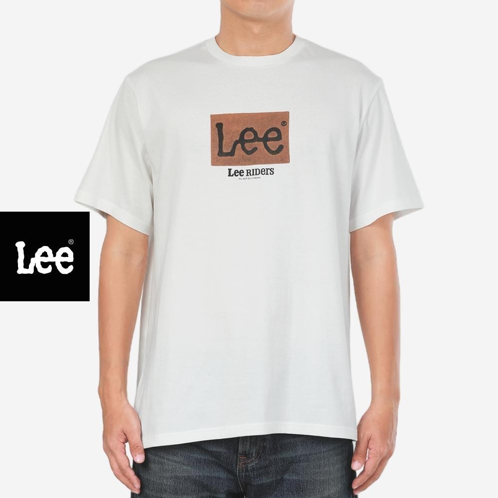 LEE เสื้อยืดแขนสั้นผู้ชาย คอลเลคชั่น Lee Riders ทรง Comfort รุ่น LE S425MTSSN73 สีครีม