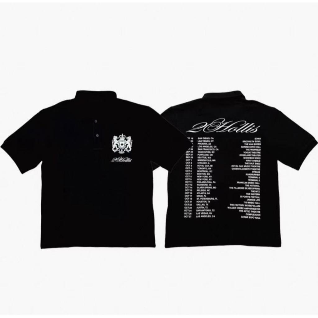 เสื้อยืดแขนสั้นพร้อมดีไซน์ลายพิมพ์จาก 2hollis EU Tour Live