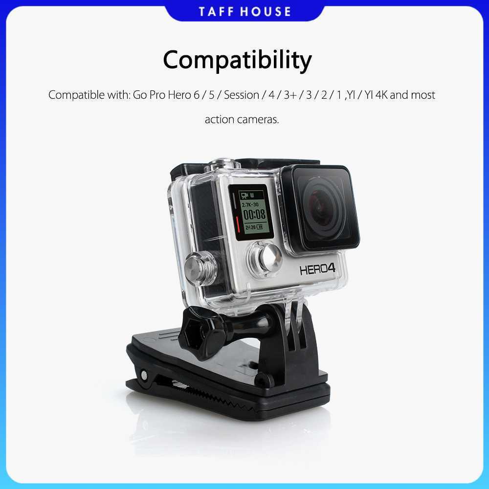 Vamson 360 Rotary Clamp Mount Clip สําหรับ GoPro Xiaomi Yi - VP512A