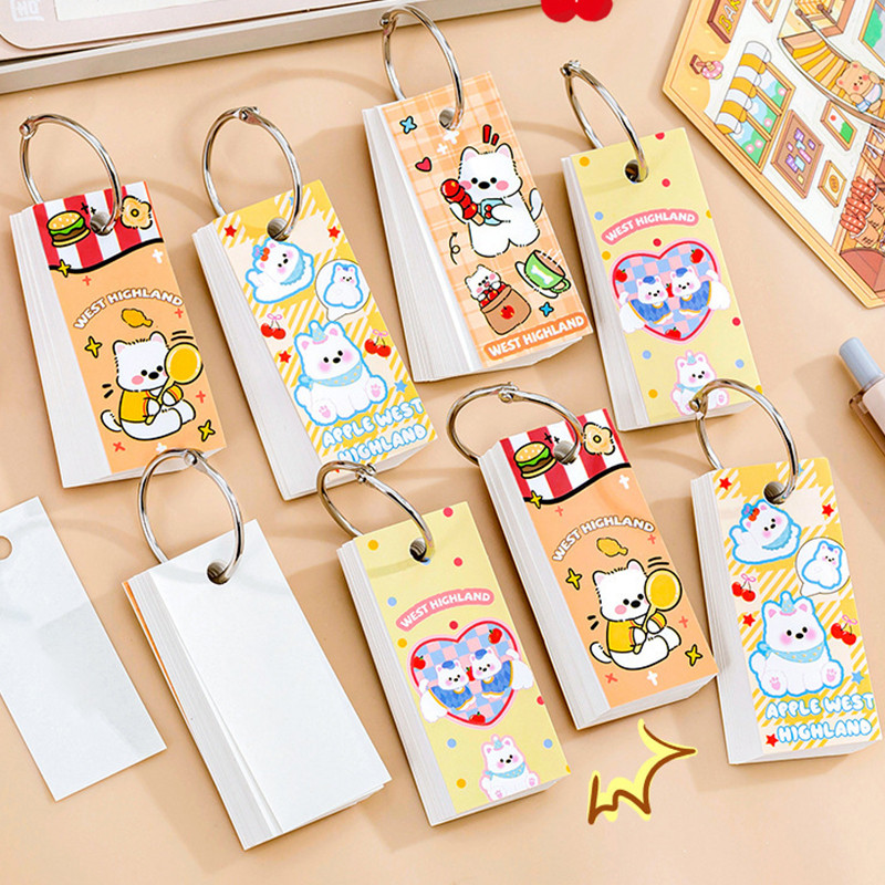80 แผ่นจองการ์ตูน West Highland Series Notebook พร้อมแหวนนักเรียนแบบพกพา Coil Book Pocket Notepad