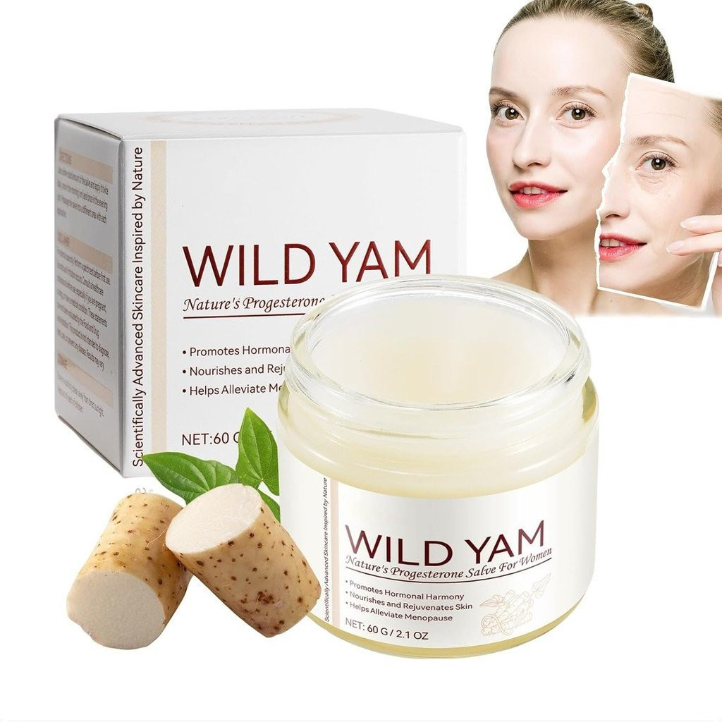 Enriched Wild Yam Cream, Korean Moisturizer Face Cream Anti Aging, Organic Wild Yam Root Cream for H