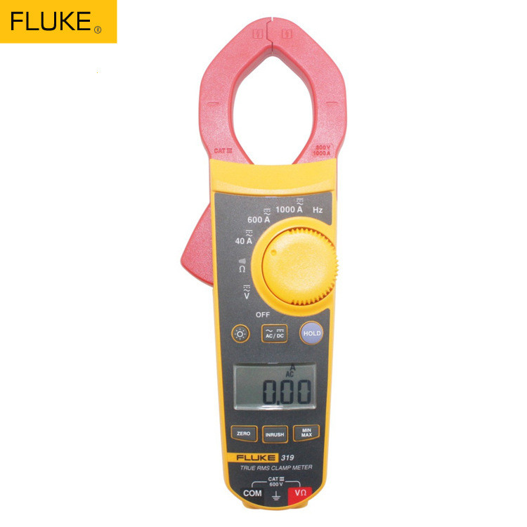 ตัวแทน FLUKE FLUKE F319 แคลมป์มิเตอร์แบบดิจิตอล F319 แคลมป์มิเตอร์ AC DC แคลมป์มิเตอร์ 600V