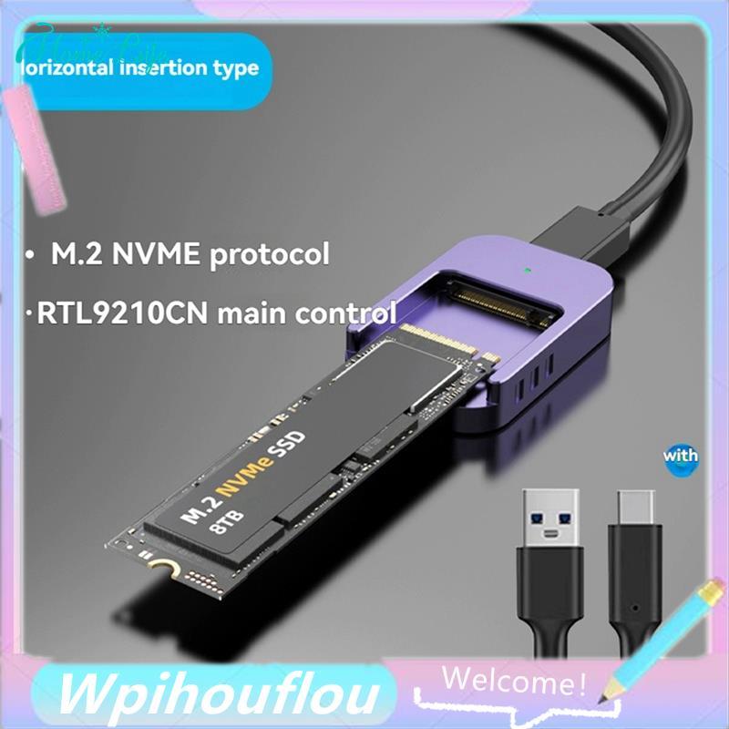 M.2 SSD Reader NVME เป็น USB-C PCIe SSD USB3.2 Gen2 10Gbps Solid Disk Adapter พร้อมการป้องกันการเขีย
