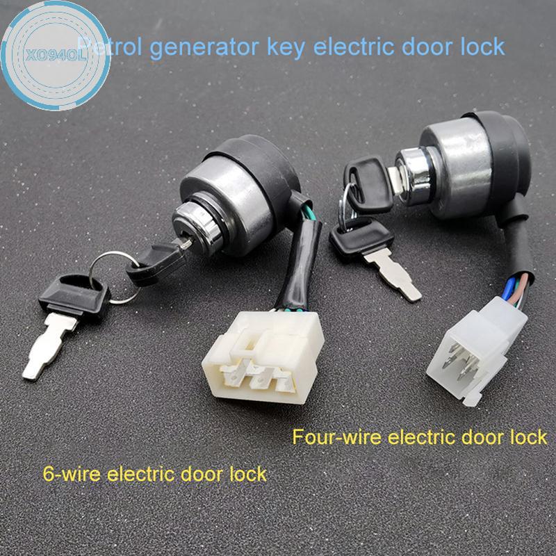 Xo94ol 4/6 Wire Way เครื่องกําเนิดไฟฟ้าเบนซินจุดระเบิดเริ่มต้นกุญแจล็อคสวิทช์สําหรับ 2-3KW 168F และ 
