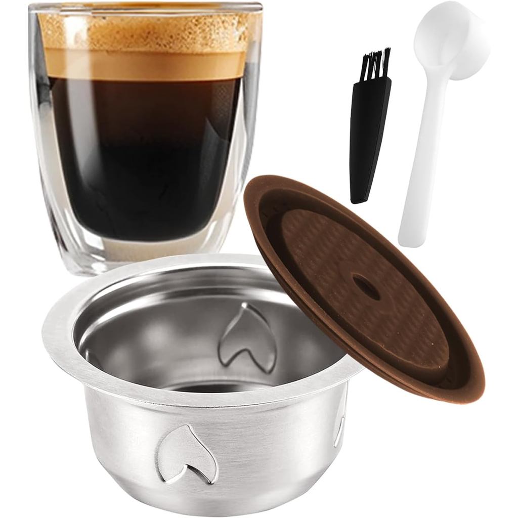 กาแฟแบบใช้ซ้ําได้ (กาแฟ 7.77oz/230ml), แคปซูลกาแฟสแตนเลสรีฟิลสําหรับเครื่อง Vertu, เท่านั้นเข้ากันได