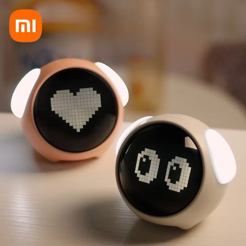 Xiaomi Cute Expression Alarm Clock Snooze Child Kids Digital Alarm Clocks Voice Control Intelligence